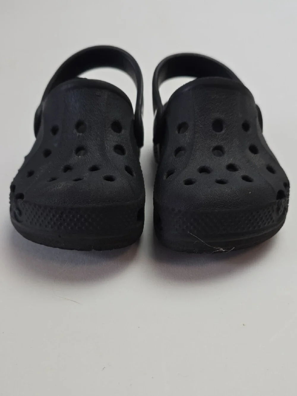 CROCS Baya Kids Black Slip-On Clogs with Heel Strap